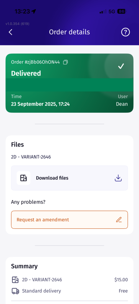 Requesting an amendment in the Roomio app